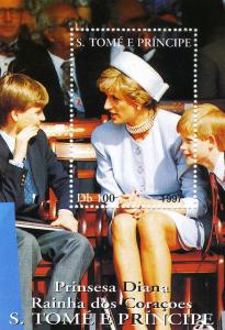 Sao Tome & Principe 1997 PRINCESS DIANA s/s Perforated Mint (NH)