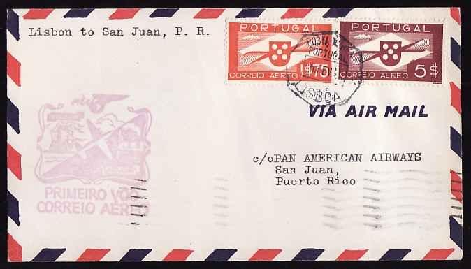  #12760- Portugal 6 Feb 1941-first flight Pan-Am from Lisbon