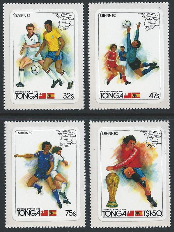 Tonga #509-12 NH 1982 Soccer Cup