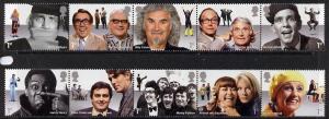 Great Britain 2015 Comedy Greats set of 10 (2 se-tenant s...