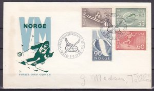 Norway, Scott cat. 486-489. Ski Championship issue. First day cover. ^