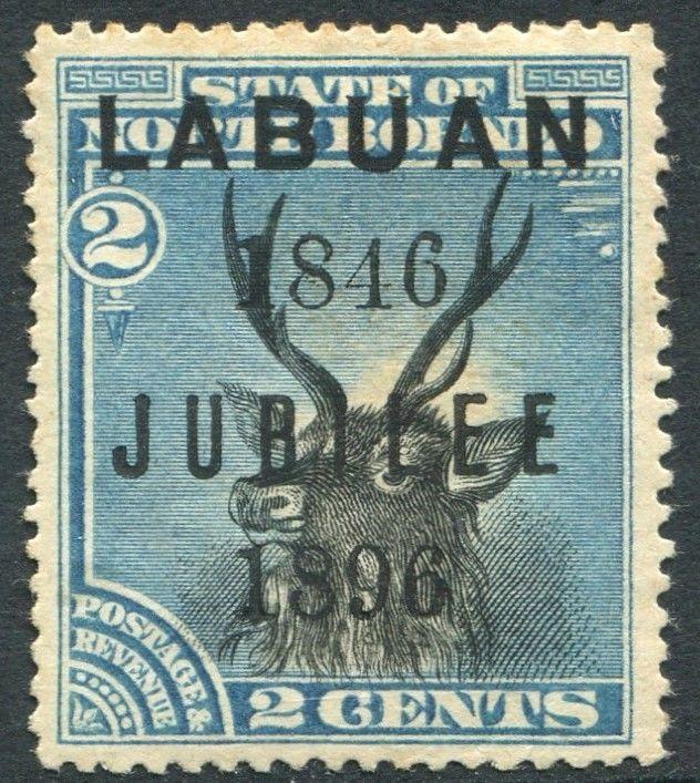 LABUAN-1896 Jubilee 2c Black & Blue Sg 83 AVERAGE MOUNTED MINT  V20242