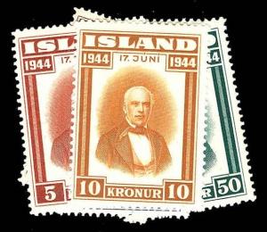 ICELAND-b-Post 1904 ISSUES (67 on) 240-45 Mint (ID # 78144)