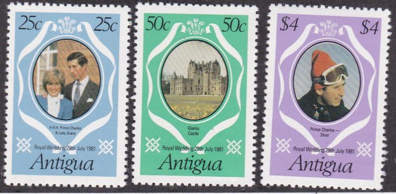 Antigua # 623-625, Royal Wedding, Mint NH, 1/2 Cat.