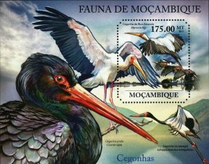 Storks Stamp Mycteria Ibis Ciconia Nigra Birds S/S MNH #4888 / Bl.500