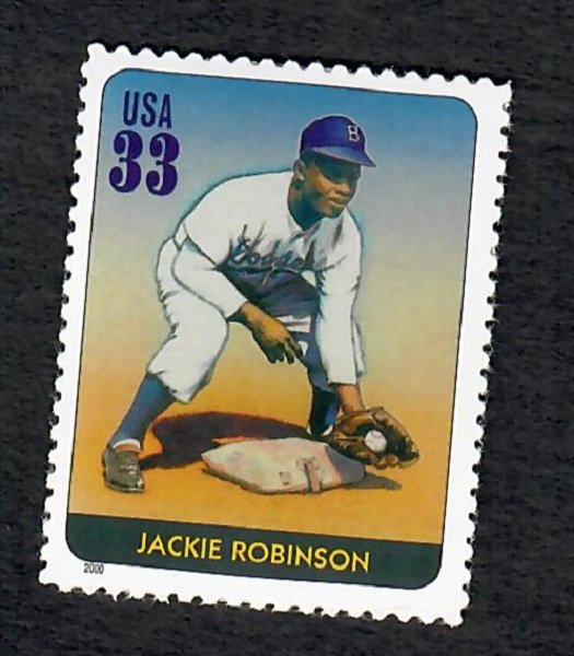 3408a Jackie Robinson Legends of Baseball MNH single