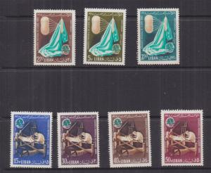 LEBANON, 1965 World Silk Congress set of 7, mnh.