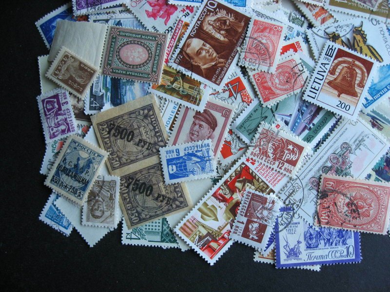 Russia about 500 interesting all ages mixture (duplicates, mixed condition)