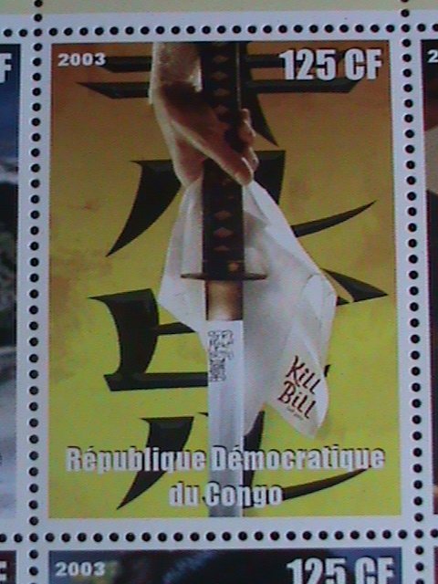 ​CONGO STAMP:2003- KILL BILL- JAPANESE MOVIE MNH SHEET