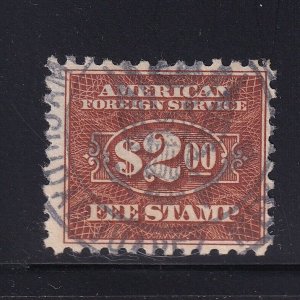 RK28 F-VF used consular revenue stamp with nice color cv $ 125 ! see pic !