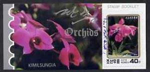 Booklet - North Korea 1993 Orchids 2 wons booklet contain...