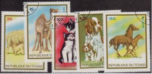 CHAD CTO Scott # 294G-294L Domesticated Animals (5 Stamps)