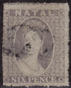 NATAL Used Scott # 13 Queen Victoria (1 Stamp) -2