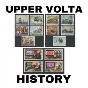 Thematic Stamps - Upper Volta - History - Choose from dropdown menu