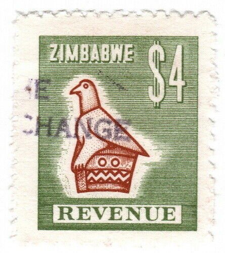 (I.B) Zimbabwe Revenue : Duty Stamp $4 