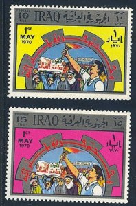 IRAQ SC# 547,548 MAY 1st. LABOR DAY 1970 - MNH