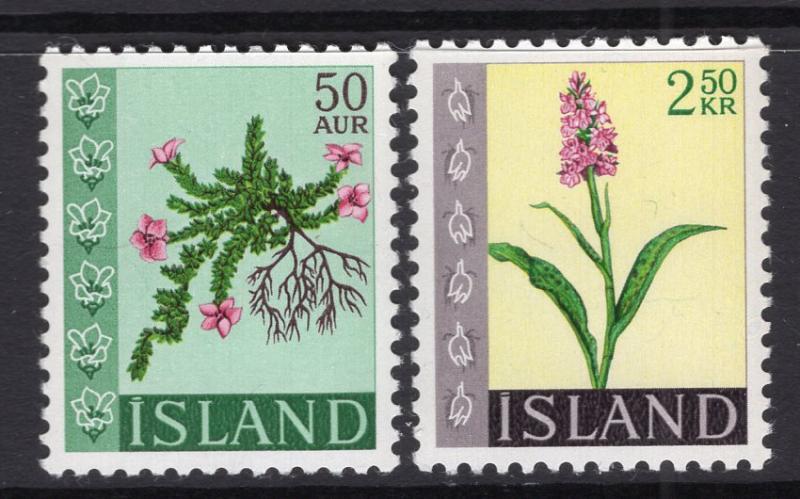 Iceland 393-394 Flowers MNH VF