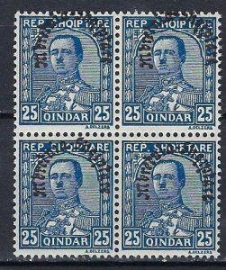 Albania 232 MNH 1928 Block of 4 (ak3007)