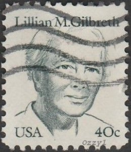 USA #1868 1984 40c Lillian M. Gilbreth USED- Fine-NH.