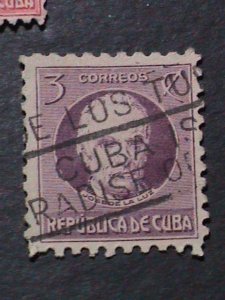 ​CUBA- FAMOUS PERSONS VERY OLD CUBA STAMPS USED- VF WE SHIP TO WORLD WIDE.