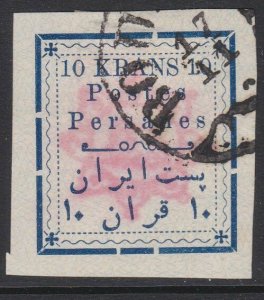 1PERSIA  An old forgery of a classic stamp - forged postmark................D708