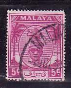 Malaya-Perak-Sc#120- id7-used 5c rose vio-Sultan Yussuf Izuddin Shah-1952-5-