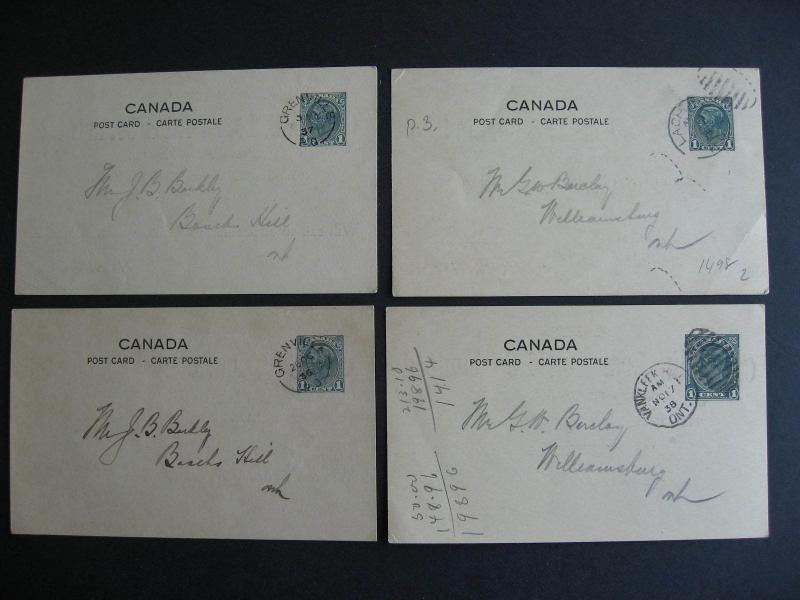 Canada 4 private postcards Caverhill, Learmont Montreal Quebec QC check them out 
