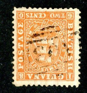 1860 British Guiana Sc #19 used cv.$65 ( 8814 BCXX5 )