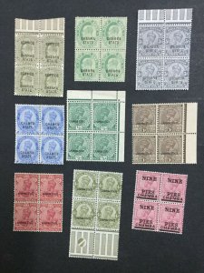 MOMEN: INDIA CHAMBA SG # 19 BLOCKS MINT OG NH LOT #198489-6046