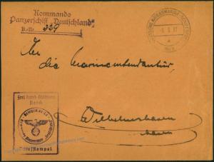 German Navy Spanish Civil War Panzerschiff Deutschland Feldpost Cover 54471