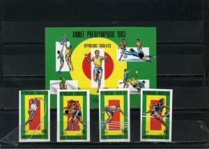 TOGO 1983 PRE-OLYMPIC GAMES LOS ANGELES SET OF 4 STAMPS & S/S IMPERF. MNH 