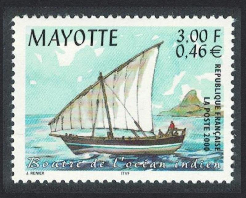 Mayotte sailing Boat Indian Ocean SG#102