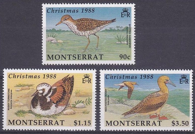 1988 Montserrat 731-733 Christmas / Birds of Montserrat 8,50 €