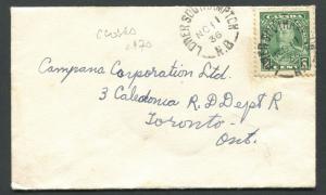 NEW BRUNSWICK SPLIT RING TOWN CANCEL COVER LOWER SOUTHAMPTON