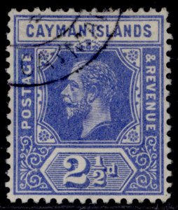 CAYMAN ISLANDS GV SG44, 2½d bright-blue, FINE USED.