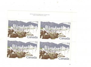 CANADA SCOTT# 600 BLOCK OF 4 MNH, $1.00 STAMP