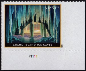 NEW ISSUE: $26.35 Priority Mail: Grand Island Ice Caves Plate Single (2020) SA