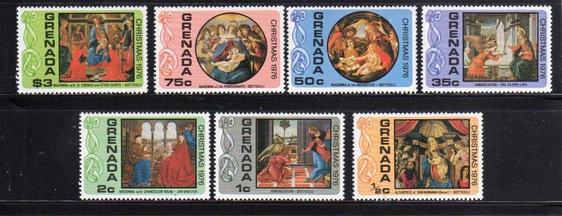 GRENADA #772-778 1976 CHRISTMAS MINT VF NH O.G