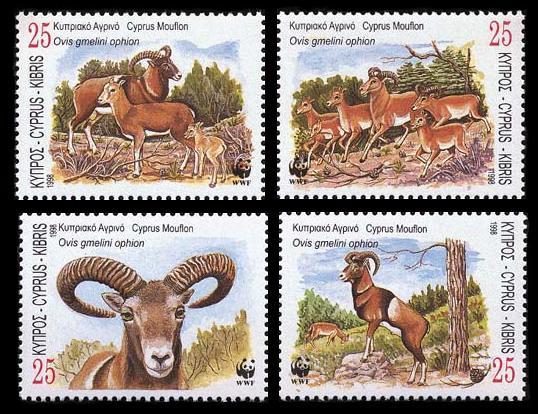 Cyprus WWF Mouflon 4v SG#941-944 SC#920-923 MI#914-917