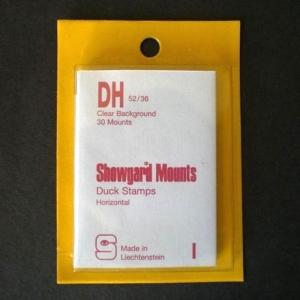 Showgard Stamp Mount DH 52/36 mm - CLEAR - Pack of 30 - (52x36  52mm)  PRECUT