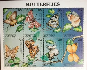 Dominica 1997 Butterflies Sheetlet MNH