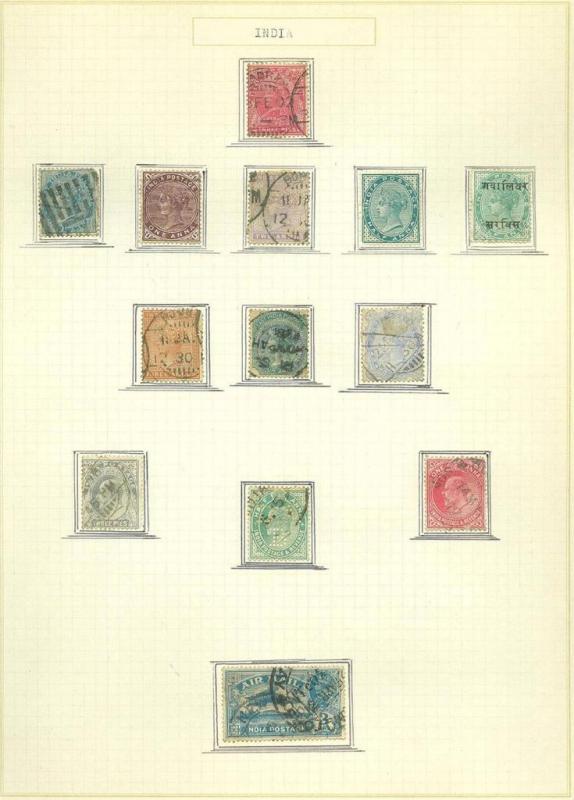 INDIA  LOT OF USED STAMPS AS SHOWN