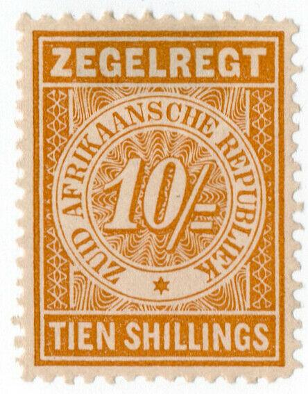 (I.B) Transvaal Revenue : Duty Stamp 10/-