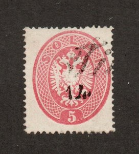 Lombardy Venetia - Sc# 17 Used / Perf 14      -      Lot 0224090