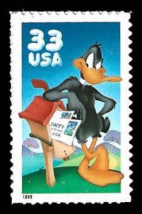 PCBstamps US #3306a 33c Daffy Duck, MNH, (9)