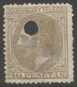 SPAIN 251 USED THIN PUNCH HOLE Z3127-2