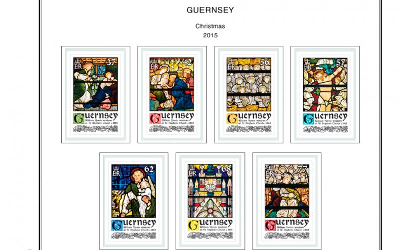 COLOR PRINTED GB GUERNSEY 2011-2020 STAMP ALBUM PAGES (67 illustrated pages)