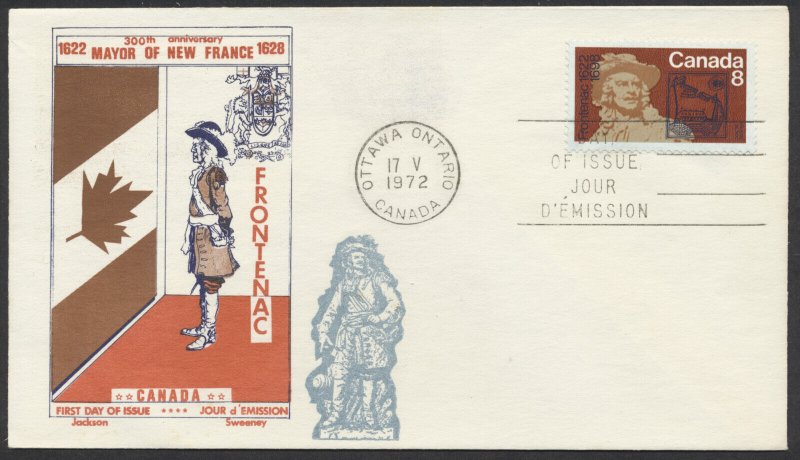 1972 #561 Frontenac FDC Overseas Mailers Cachet Ottawa