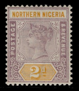 NORTHERN NIGERIA QV SG3, 2d dull mauve & yellow, LH MINT. Cat £16.