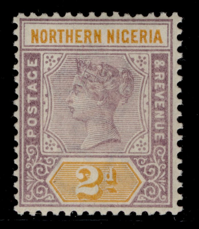 NORTHERN NIGERIA QV SG3, 2d dull mauve & yellow, LH MINT. Cat £16.